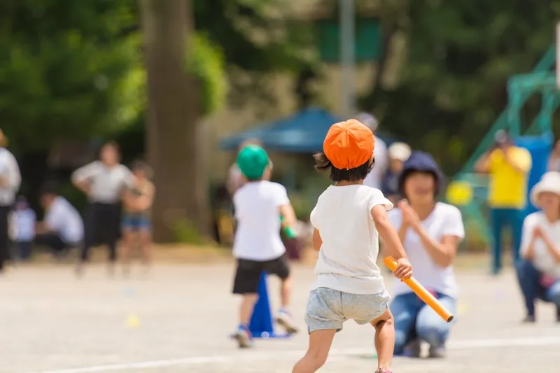 運動会のリレー